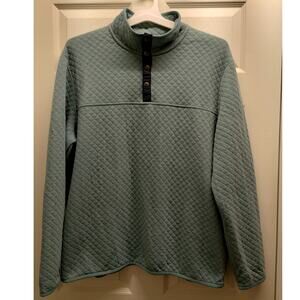 Sonoma Men's Size XXL Blue Quilted Soft Quarter Button Pullover Sweater